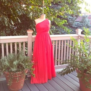 One shoulder cocktail gown